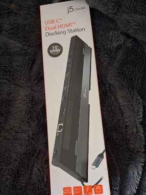 j5 USB-C Dual HDMI Docking Station - Black